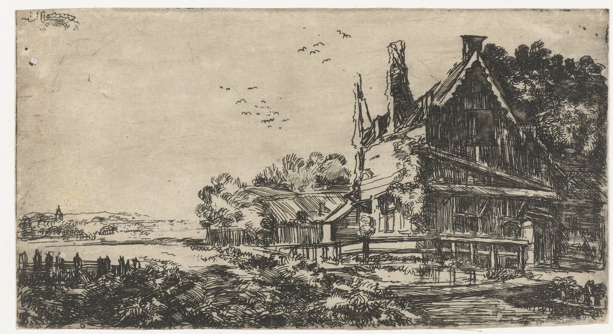 Dom z trzema kominami autorstwa Pieter de With (attributed to)