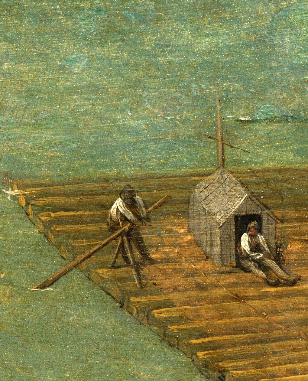 Szczegół tratwy z Wieży Babel autorstwa Pieter the Elder Bruegel