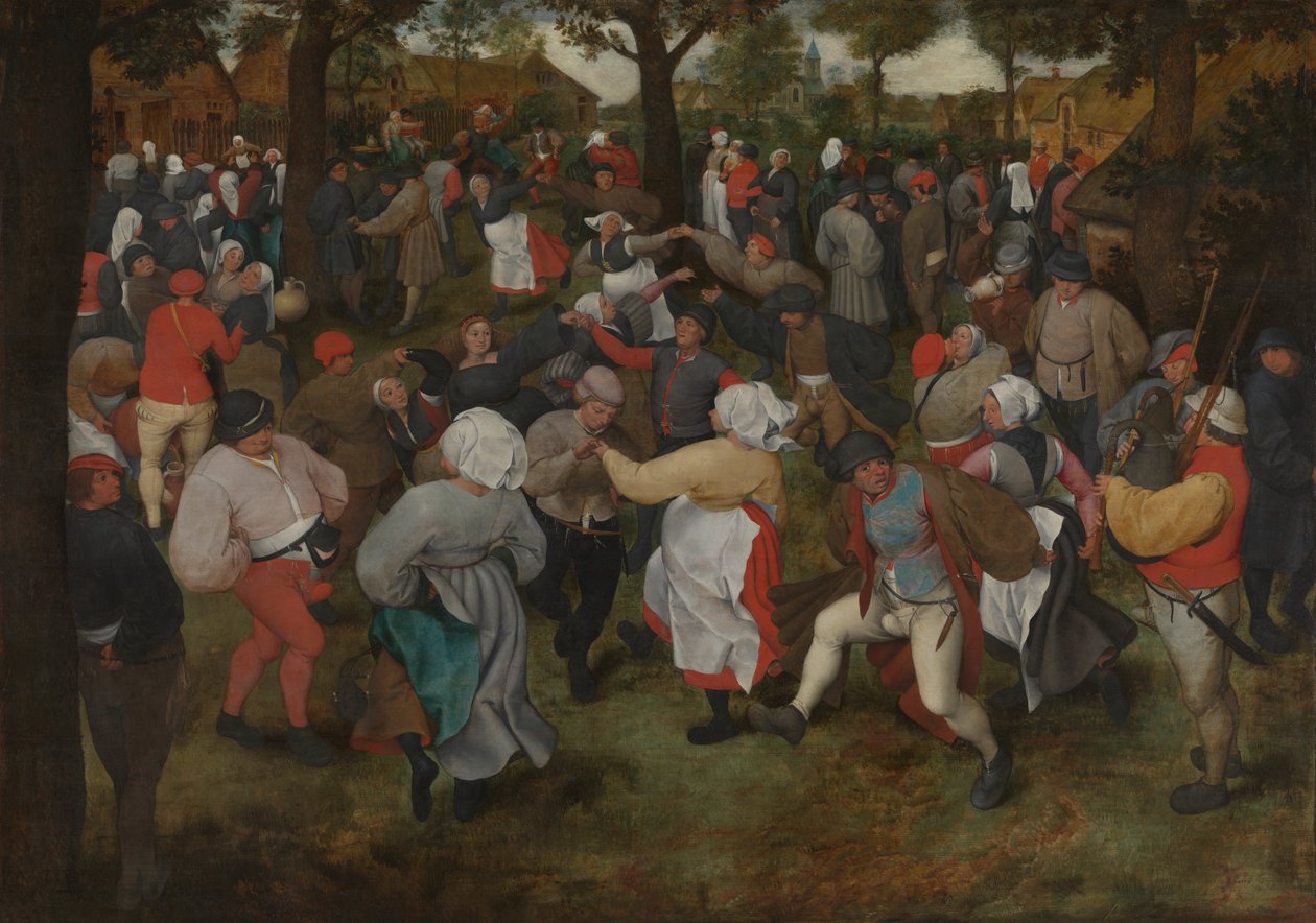 Taniec weselny, ok. 1566 (olej na drewnie) autorstwa Pieter the Elder Bruegel