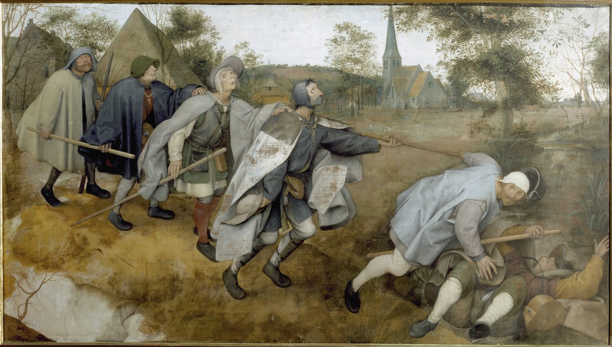 Przypowieść o niewidomych - Malarstwo autorstwa Pieter Bruegel the Elder