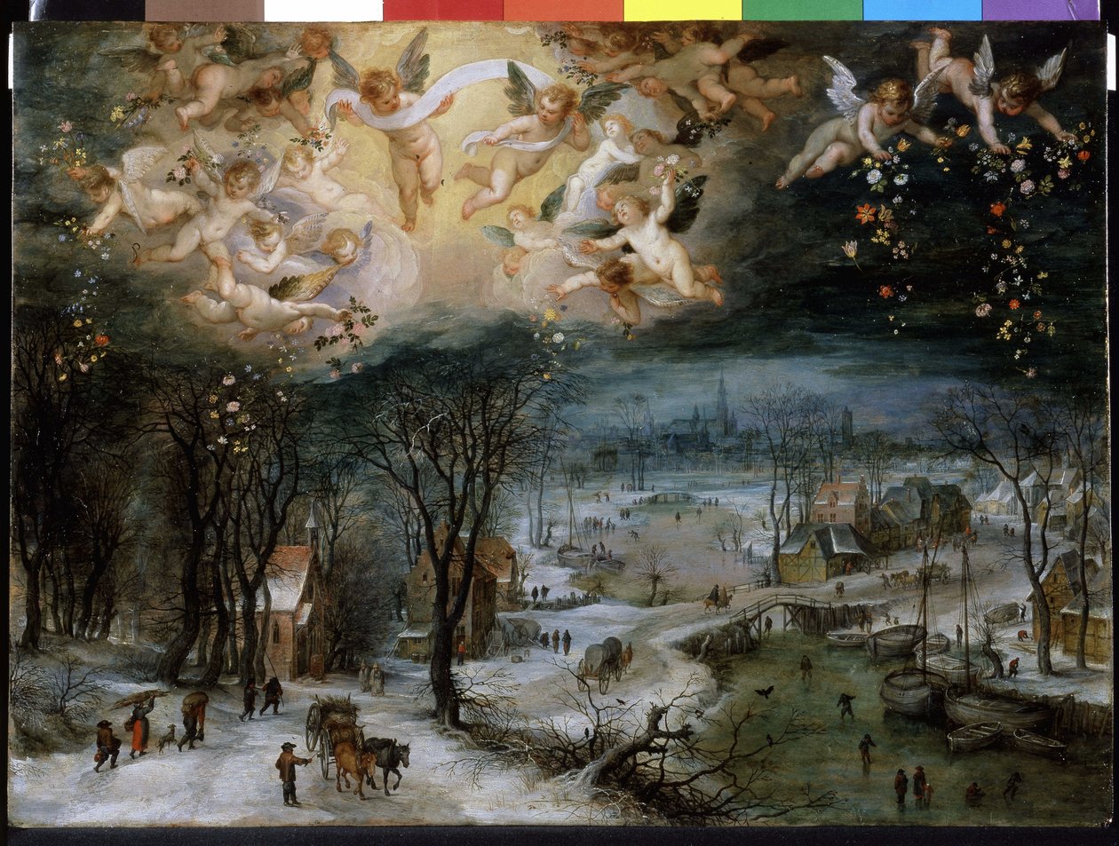 Pejzaż zimowy - Pieter Bruegel Starszy (1525/30 - 1569). autorstwa Pieter Bruegel the Elder
