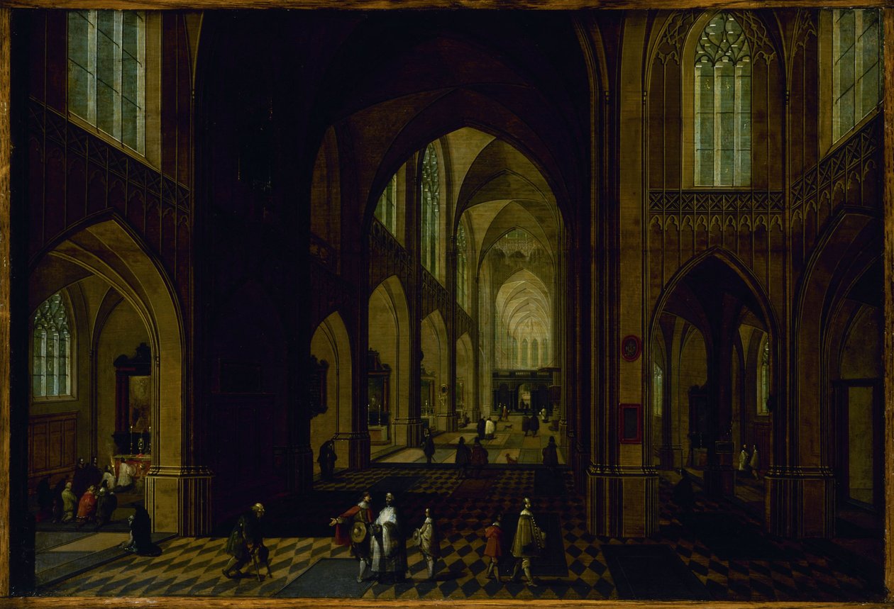 Wnętrze kościoła, między 1600 a 1661 (olej na drewnie) autorstwa Pieter the Elder Neefs