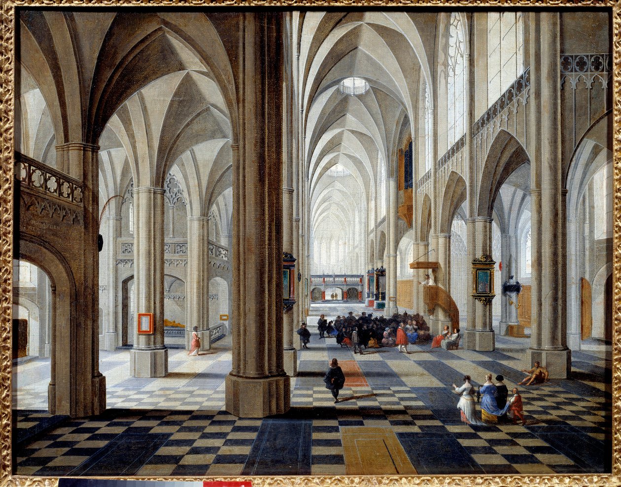 Wnętrze katedry w Antwerpii. Obraz Peetera Neefsa Stary (lub Pieter Neefs I) (1578-1660) Ec. Bujda. autorstwa Pieter the Elder Neefs