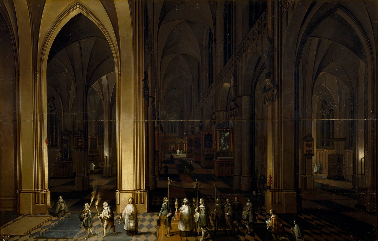 Wnętrze kościoła autorstwa Pieter the Elder Neefs