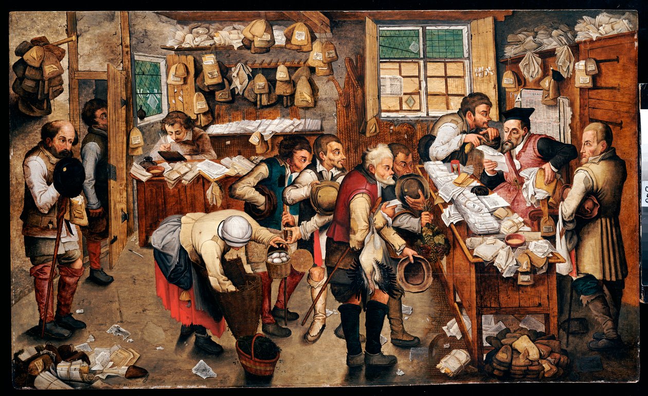 Chłopi płacący dziesięcinę autorstwa Pieter Brueghel the Younger