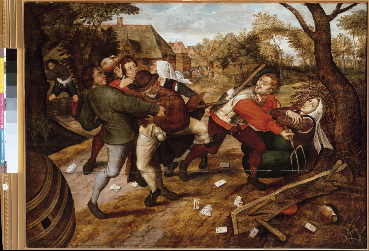 Chłopi walczą (malarstwo autorstwa Pieter the Younger Brueghel