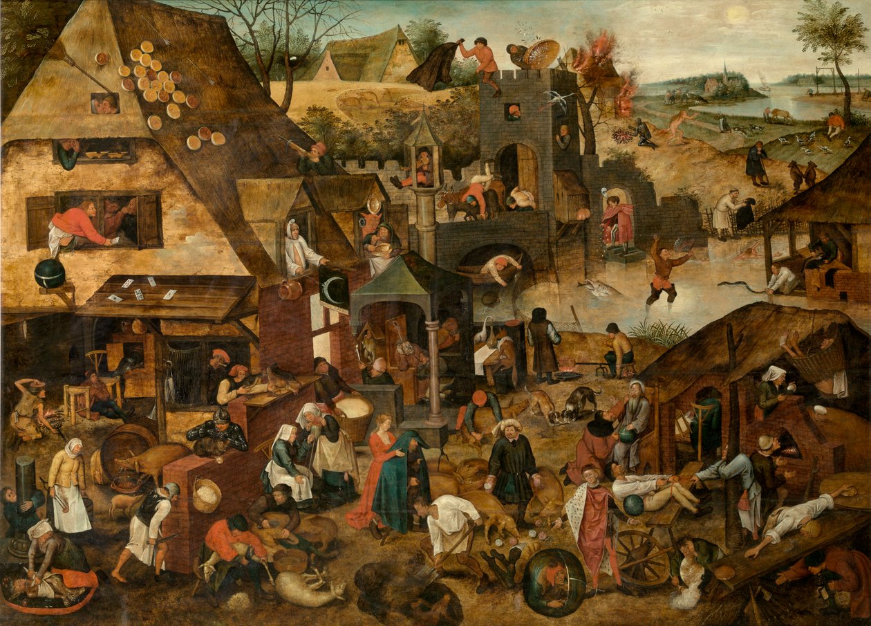 Przysłowia (olej) autorstwa Pieter the Younger Brueghel
