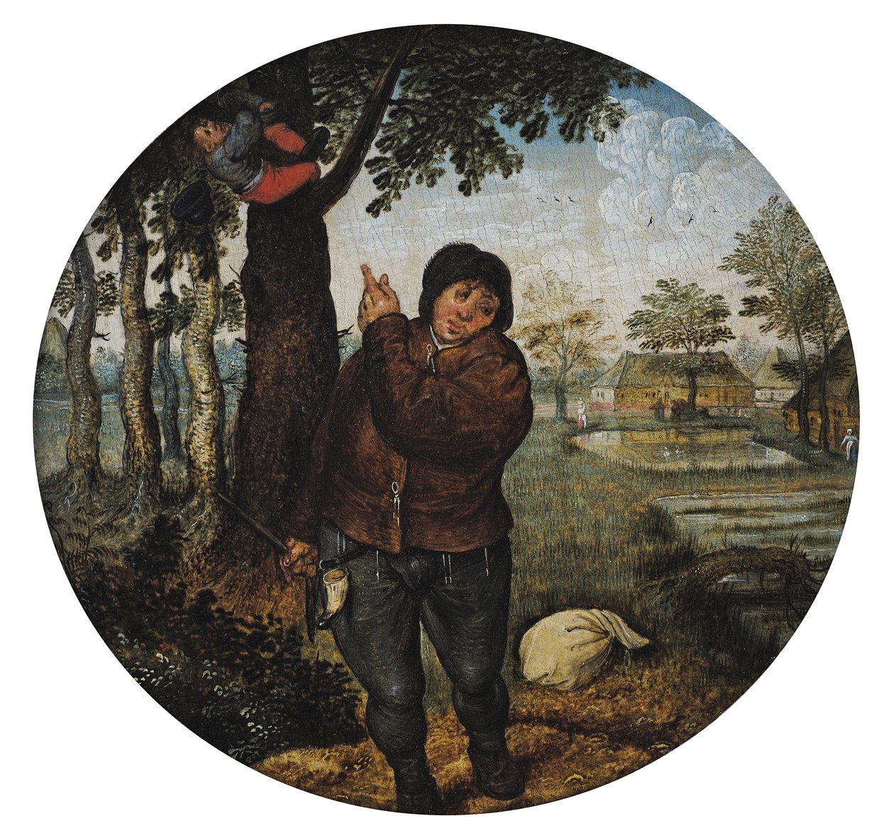 Okradanie ptasiego gniazda autorstwa Pieter Brueghel the Younger