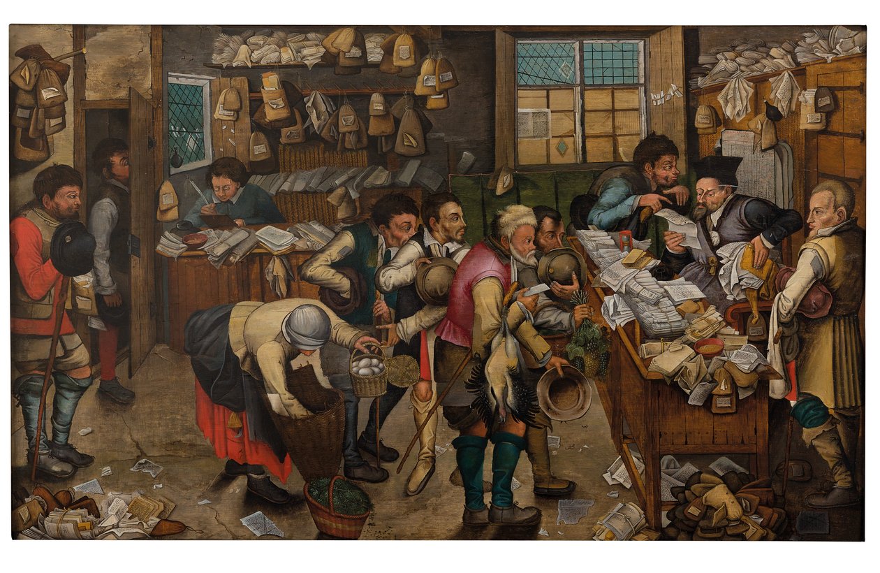 Zapłata dziesięciny (olej na panelu) autorstwa Pieter the Younger Brueghel