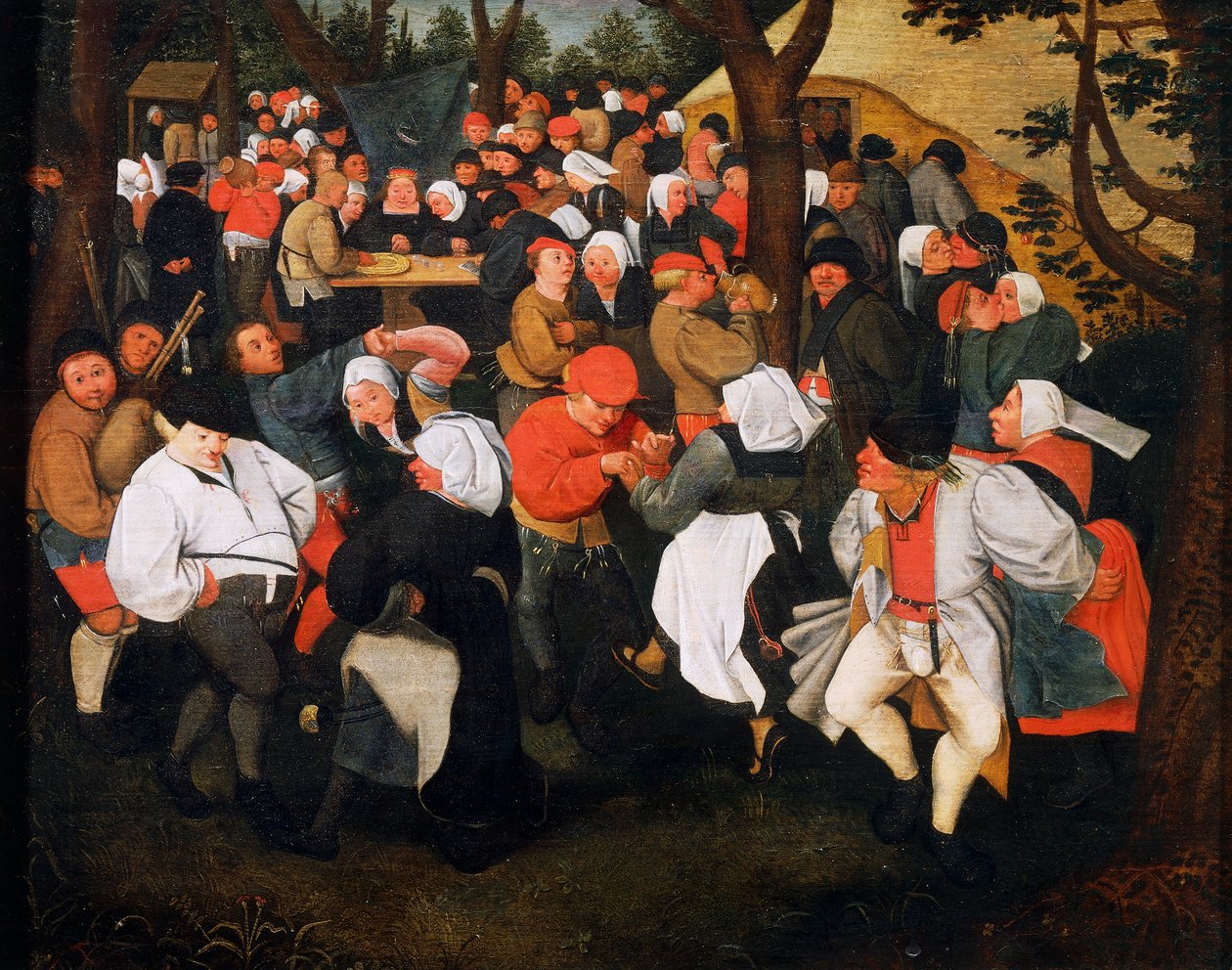 Taniec wiejski – Pieter Brueghel Younger (1564-1638) autorstwa Pieter the Younger Brueghel