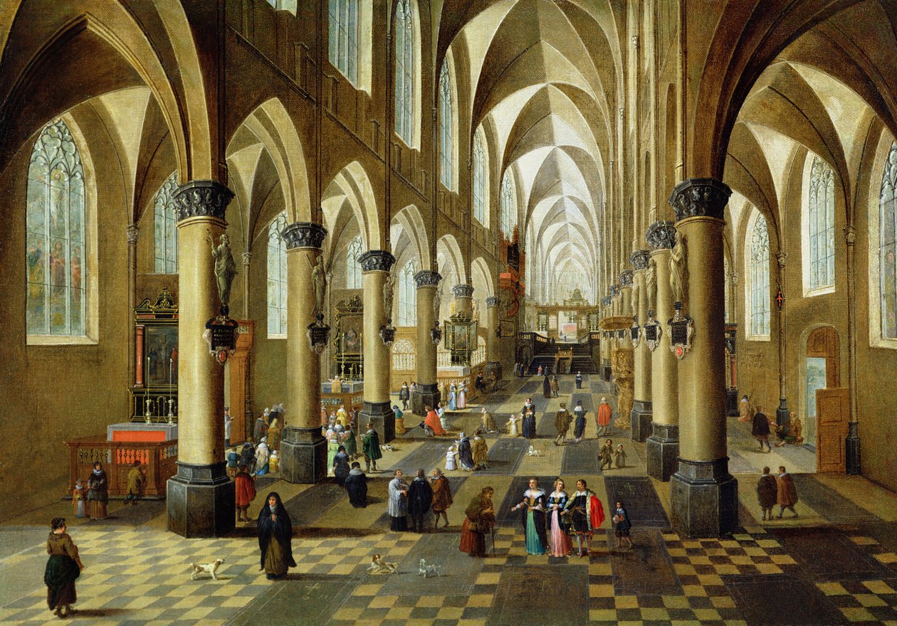 Figury zgromadzone we wnętrzu kościoła, XVII w. autorstwa Pieter the Younger Neeffs