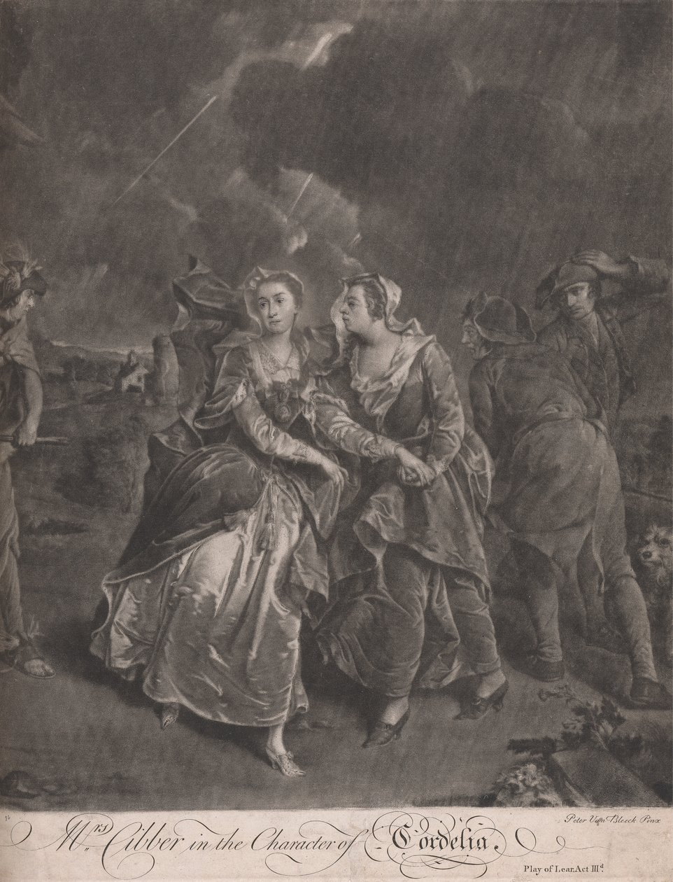 Pani Cibber w roli Kordelii w sztuce Króla Leara, akt III autorstwa Pieter van Bleeck