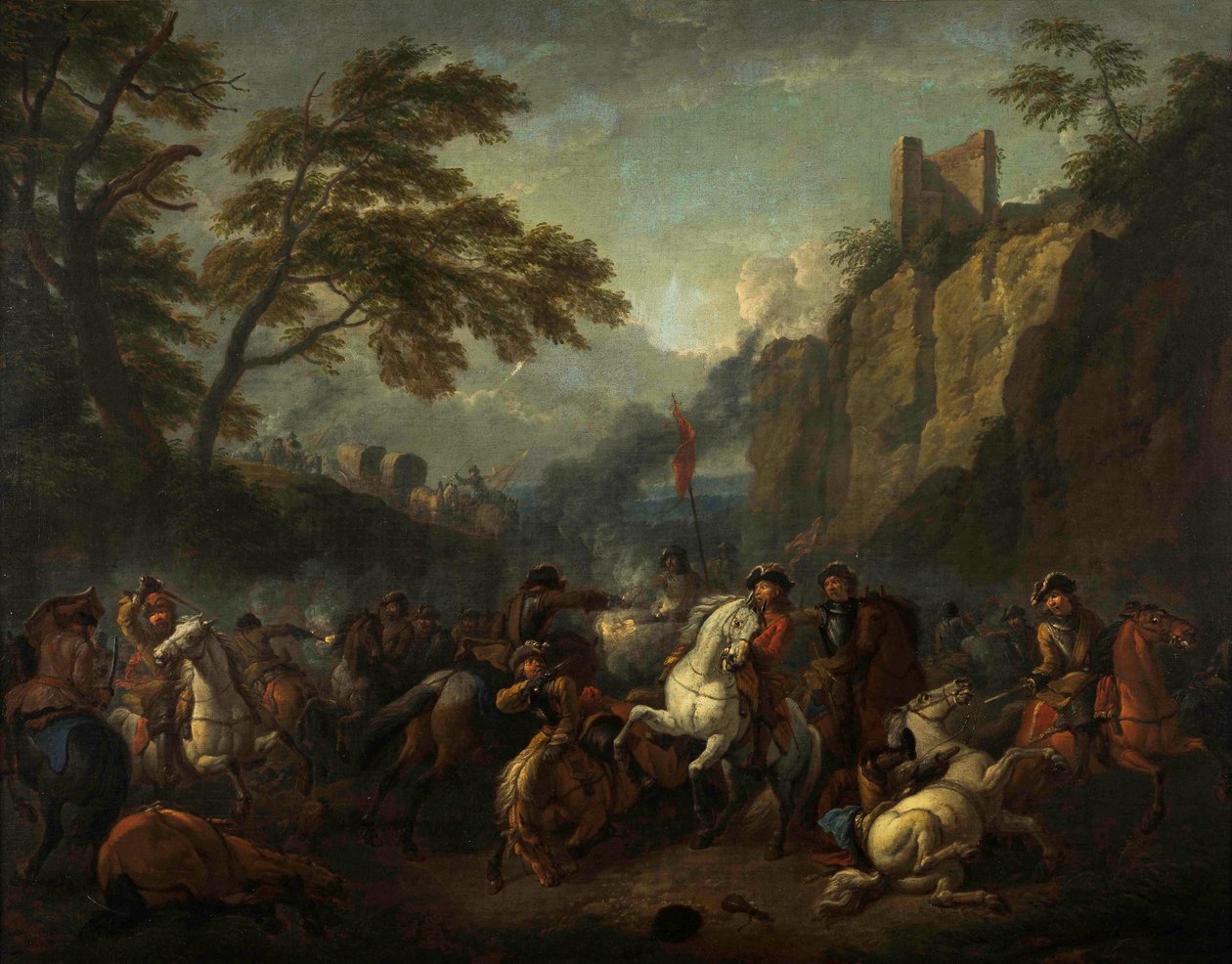 Scena bitwy autorstwa Pieter van Bloemen