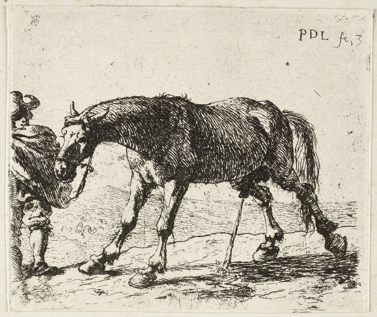 Sikający koń autorstwa Pieter van Laer