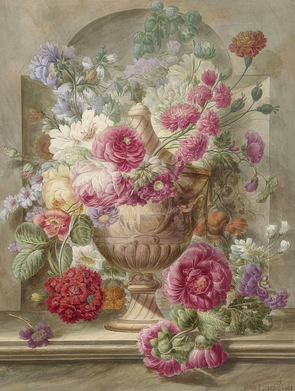 Wazon kwiatów autorstwa Pieter van Loo