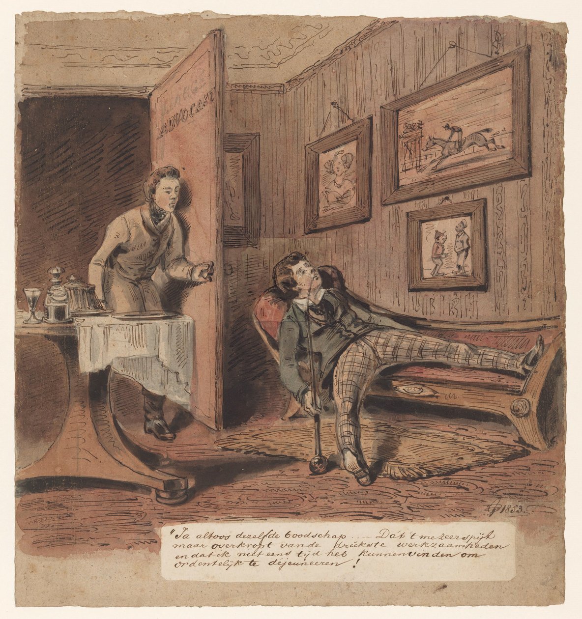Karykatura z prawnikiem autorstwa Pieter van Loon