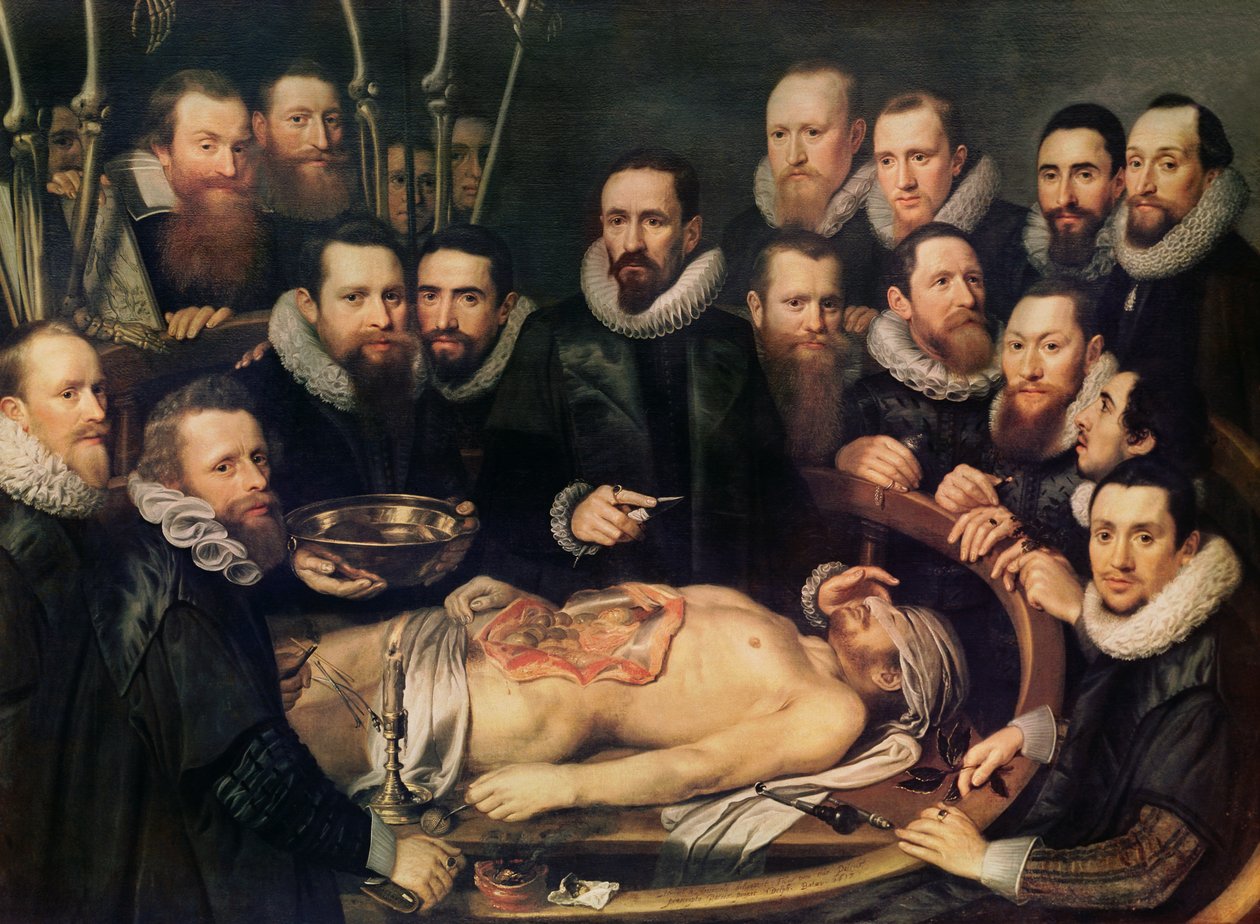 Lekcja anatomii doktora Willema van der Meera w Delft autorstwa Pieter van Miereveld