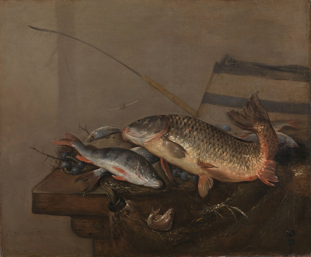 Martwa natura z rybami autorstwa Pieter van Noort