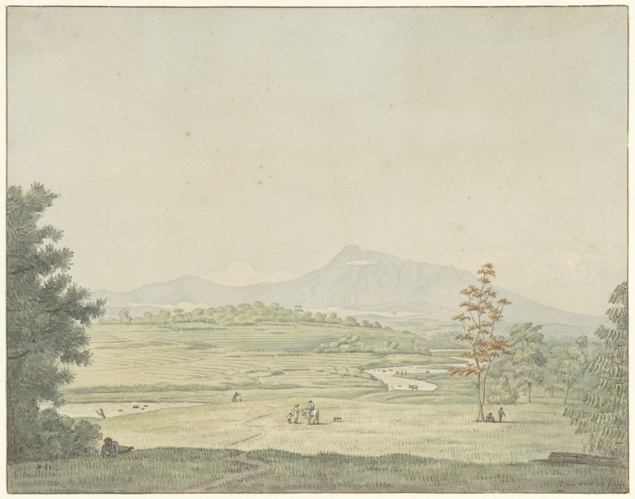 Krajobraz na Jawie autorstwa Pieter van Oort Hzn