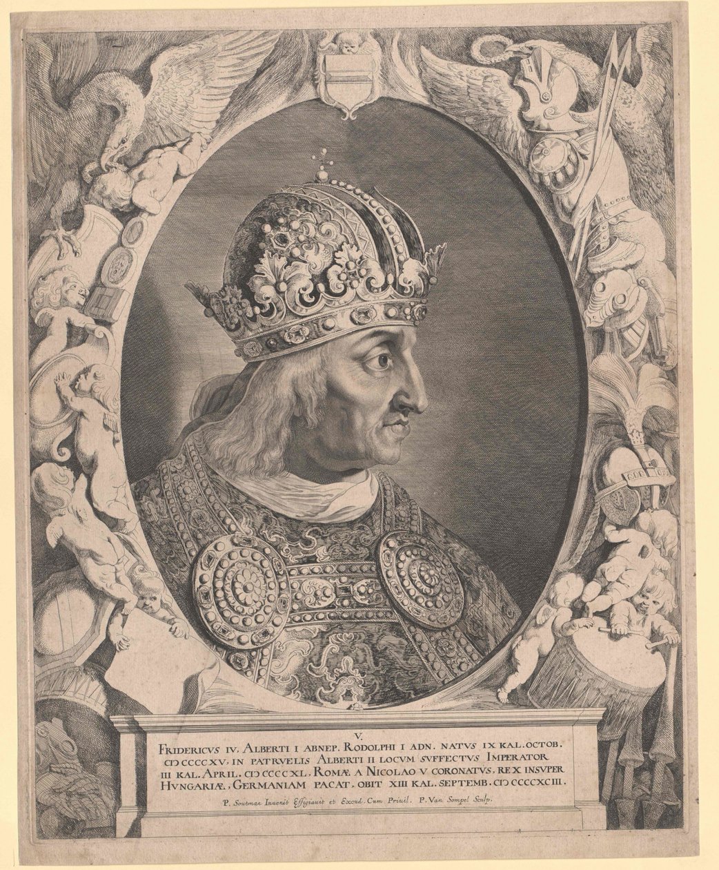 Święty Cesarz Rzymski Fryderyk III (druk) autorstwa Pieter van Sompel