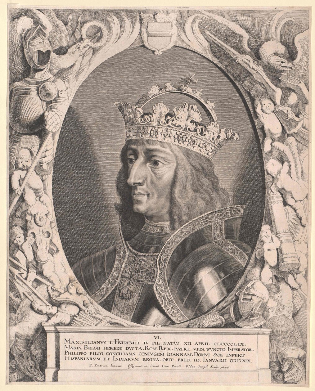 Święty Cesarz Rzymski Maksymilian I (druk) autorstwa Pieter van Sompel