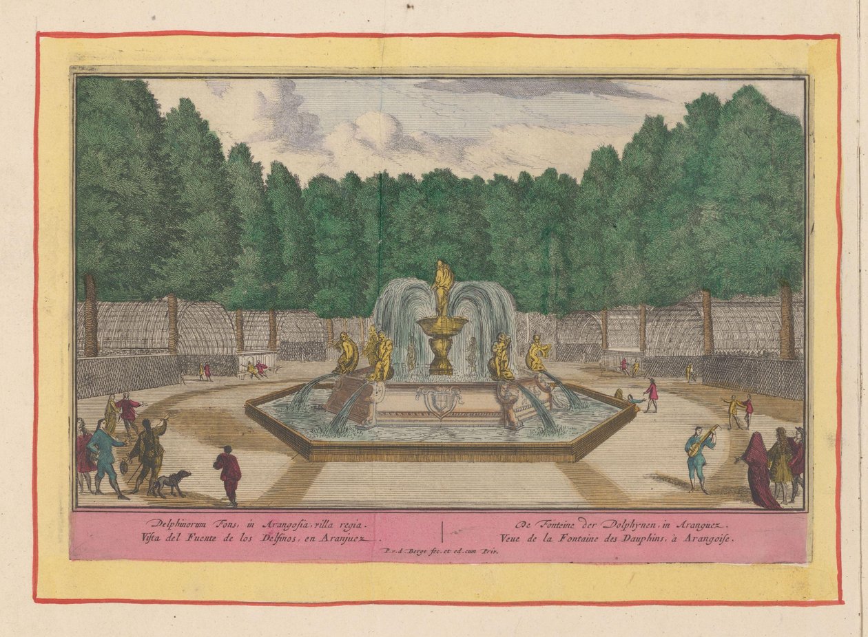 Fontein van de dolfijnen w Aranjuez De Fonteine ​​​​der Dolphynen, w Aranguez Teatr Hiszpanii (...) (tytuł serialu) autorstwa Pieter van den Berge