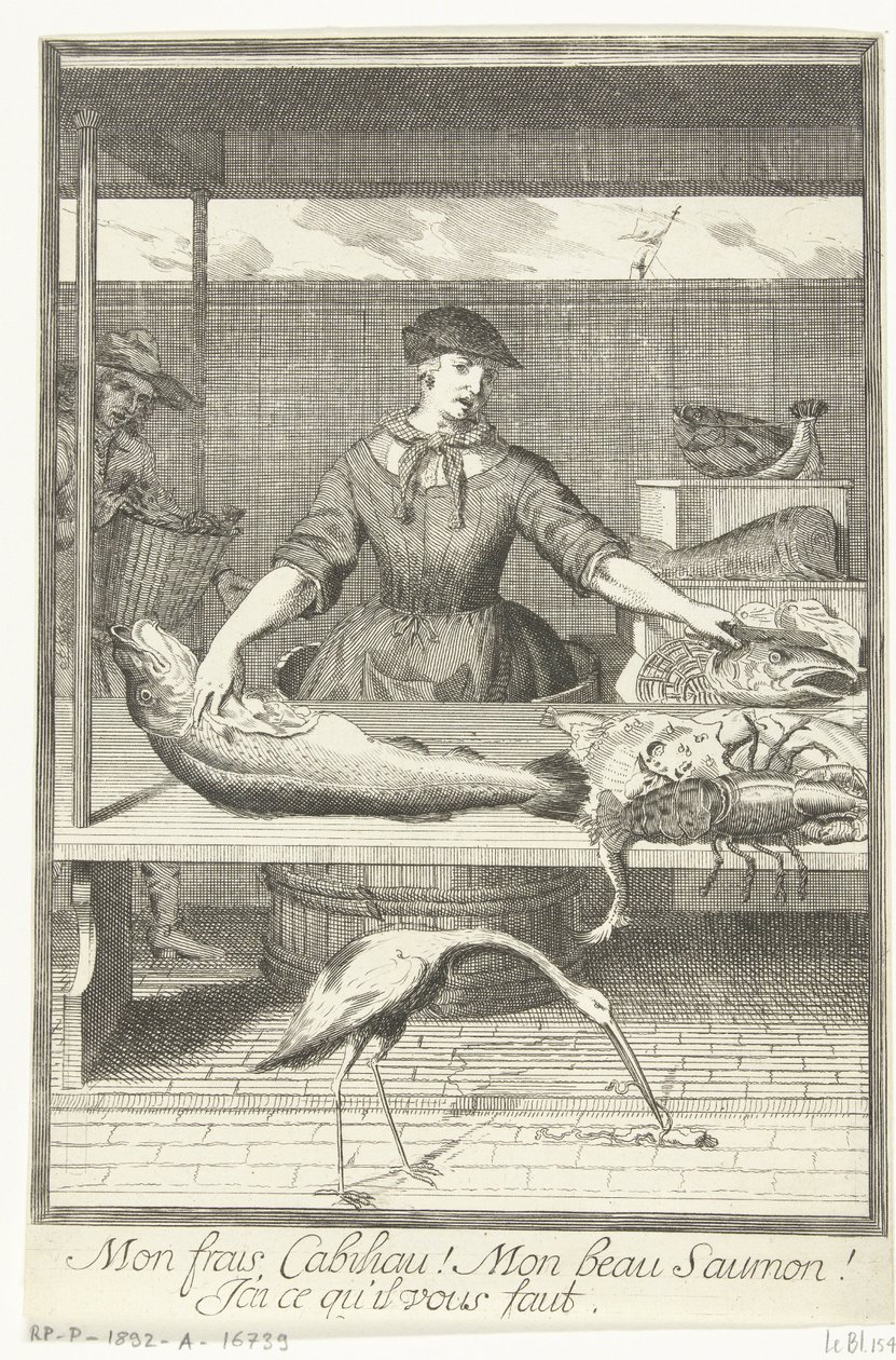 Sprzedawczyni ryb autorstwa Pieter van den Berge
