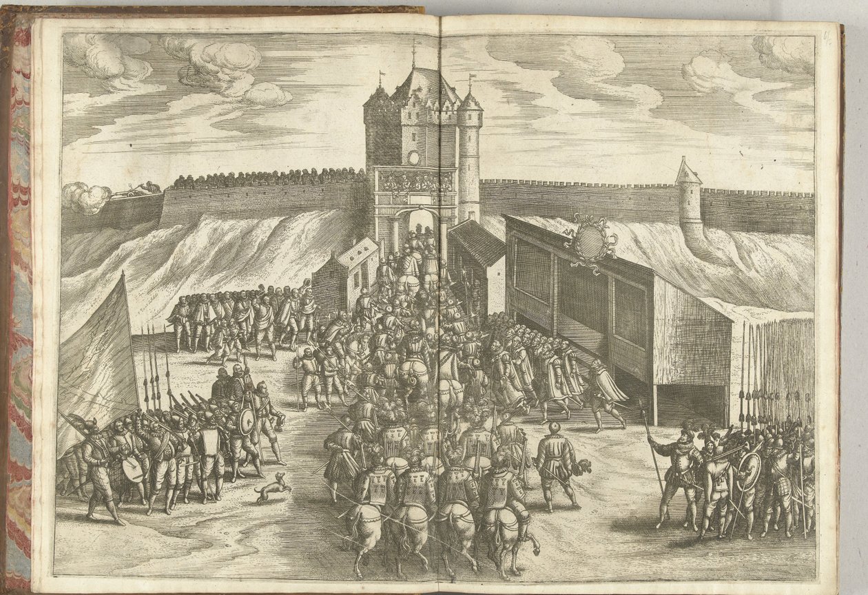 Wejście arcyksięcia Ernsta do bramy miejskiej Brukseli, 1594 autorstwa Pieter van der Borcht (I) (attributed to)