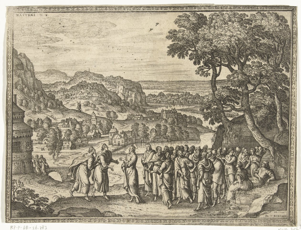 Chrystus odpowiada uczniom Jana Obrazy i sceny z Biblii (tytuł serii) autorstwa Pieter van der Borcht (I)