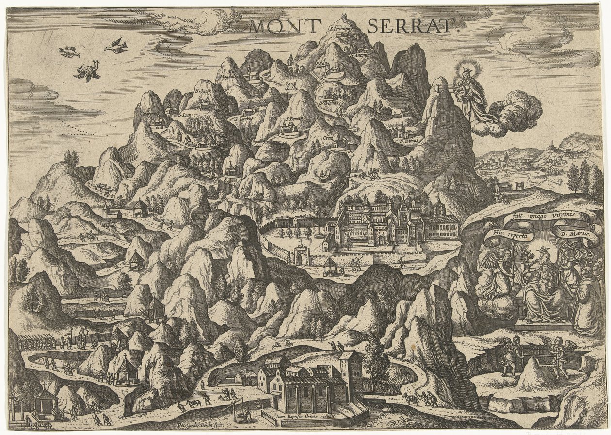 Montserrat, miejsce pielgrzymek Matki Boskiej. autorstwa Pieter van der Borcht (I)