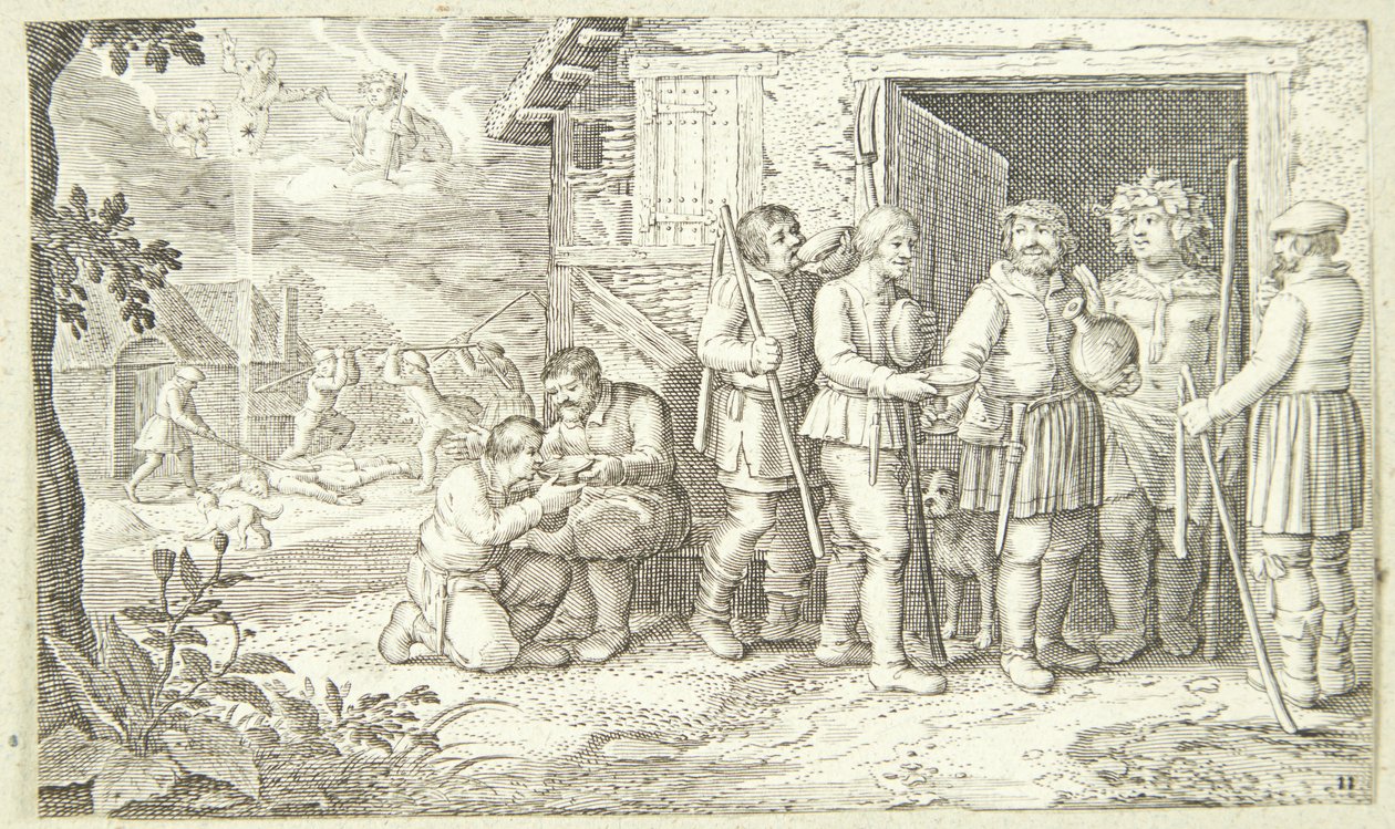 Jakub i cętkowane bydło autorstwa Pieter van der Borcht