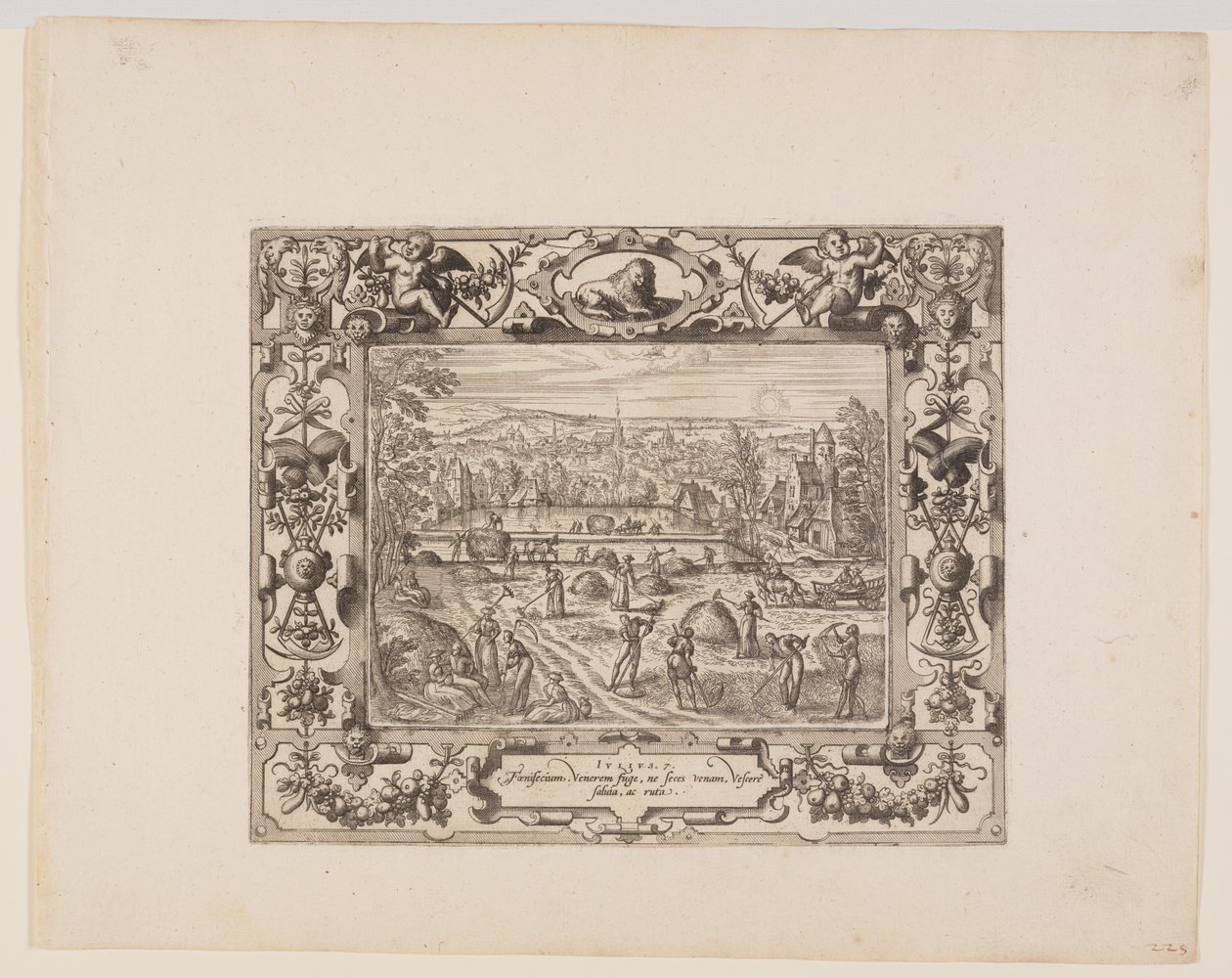 Lipiec, od The Twelve Months autorstwa Pieter van der Borcht