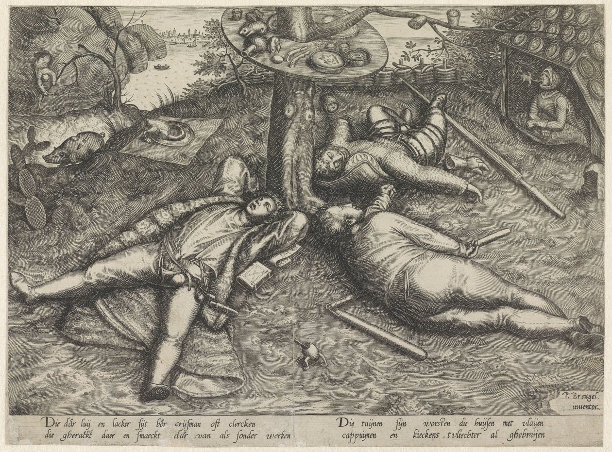 lenistwo autorstwa Pieter van der Heyden (attributed to)