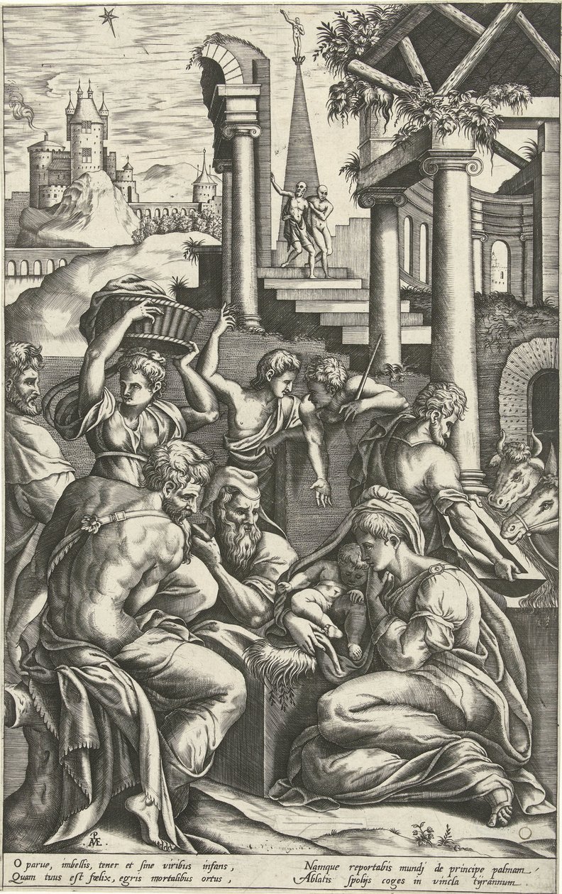 Adoracja pasterzy autorstwa Pieter van der Heyden