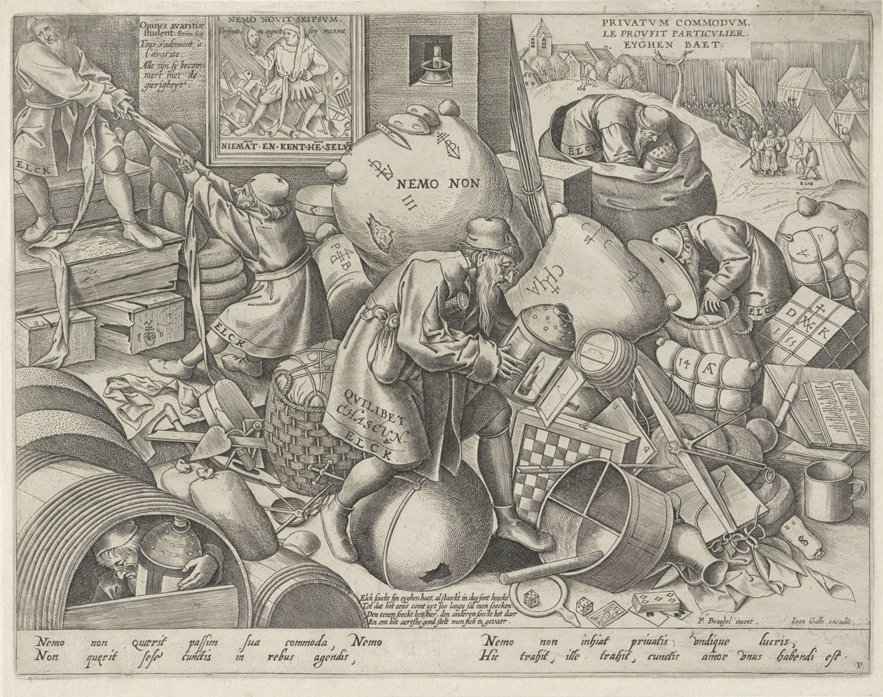Alegoria egoizmu Elck (tytuł na obiekcie) autorstwa Pieter van der Heyden