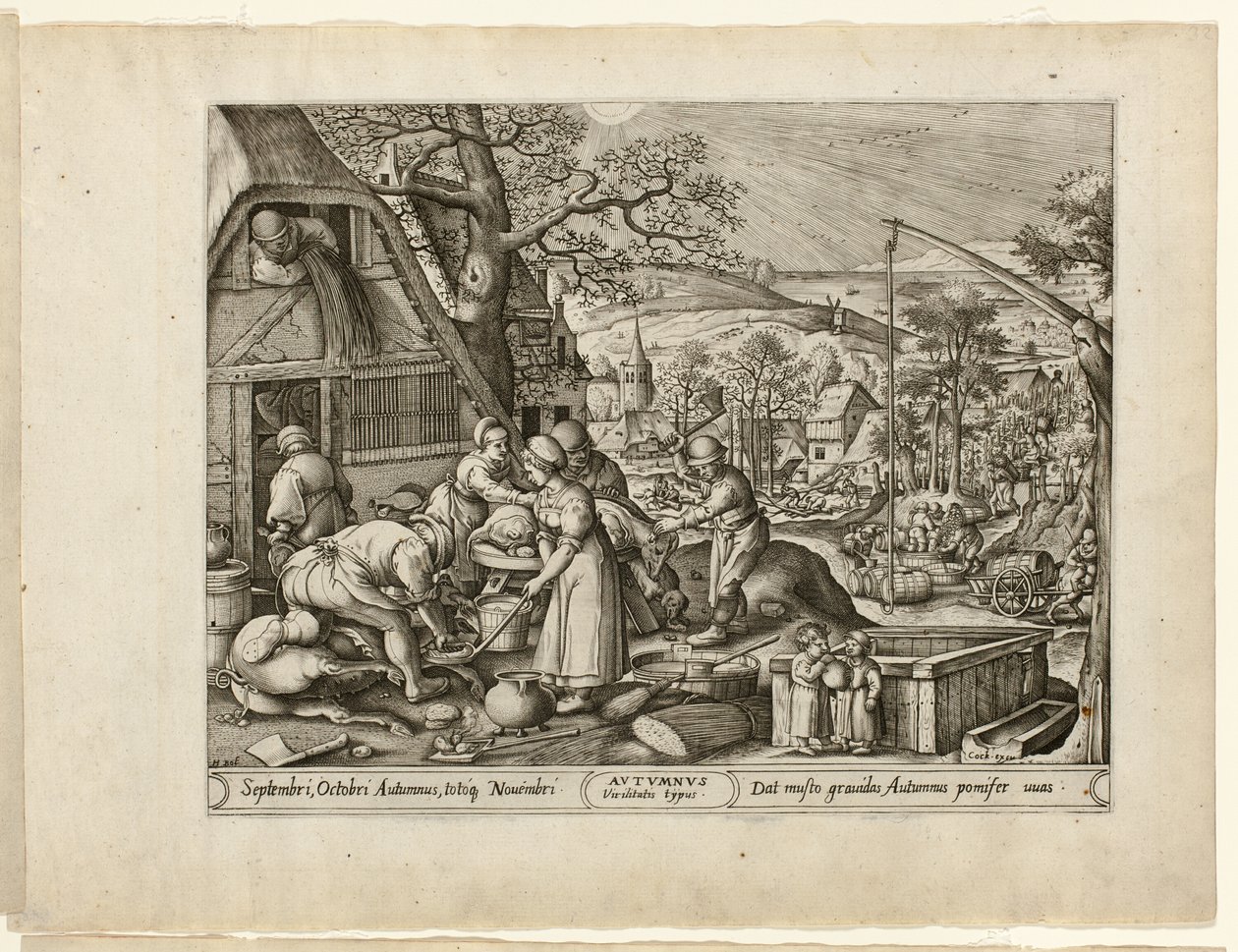 Jesień, z „Czterech pór roku” autorstwa Pieter van der Heyden