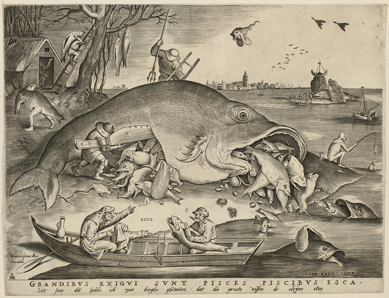 Duże ryby jedzą małe ryby autorstwa Pieter van der Heyden