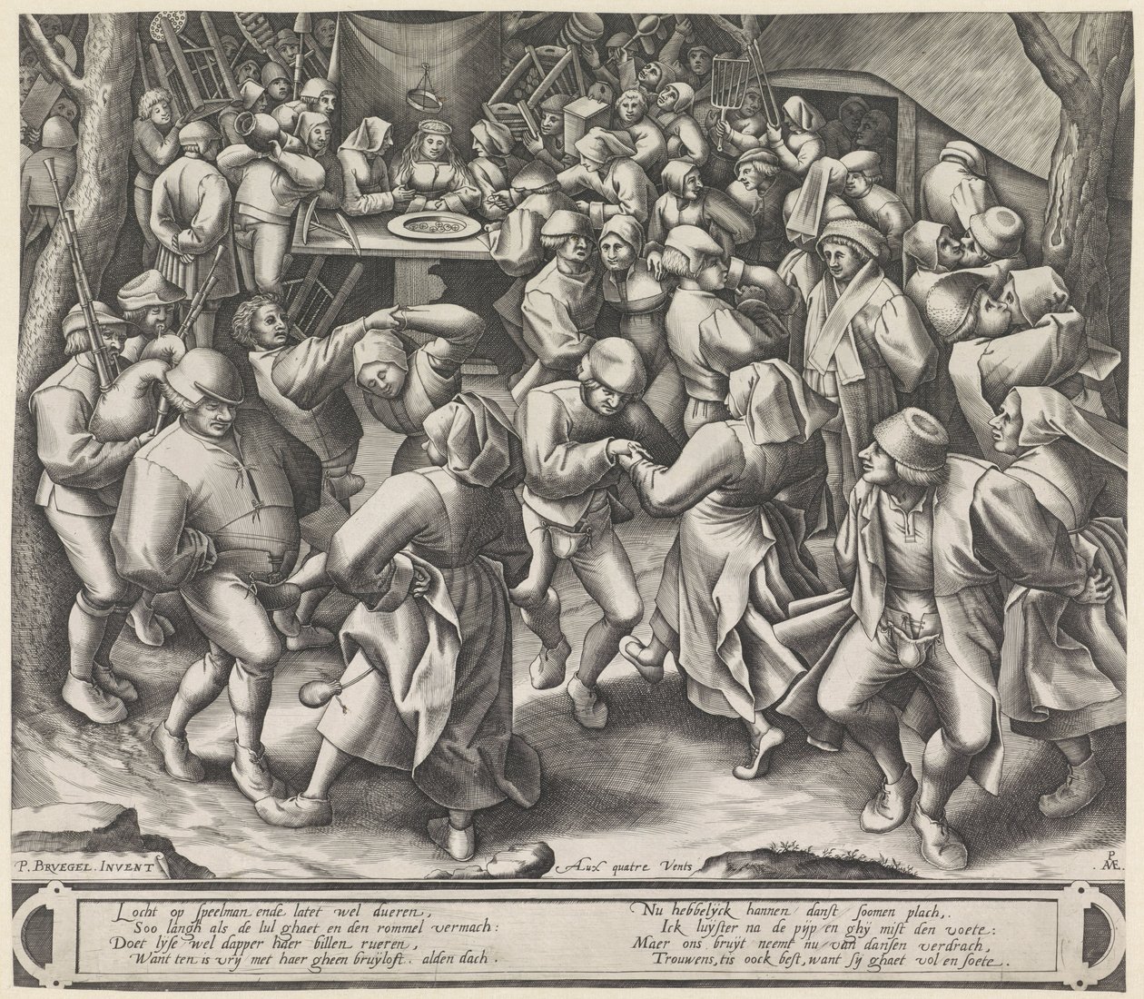 Taniec na weselu na farmie autorstwa Pieter van der Heyden