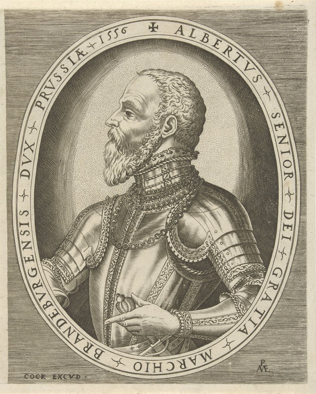 Portret Albrechta Friedricha, margrabiego brandenburskiego Portrety władców (tytuł serii) autorstwa Pieter van der Heyden
