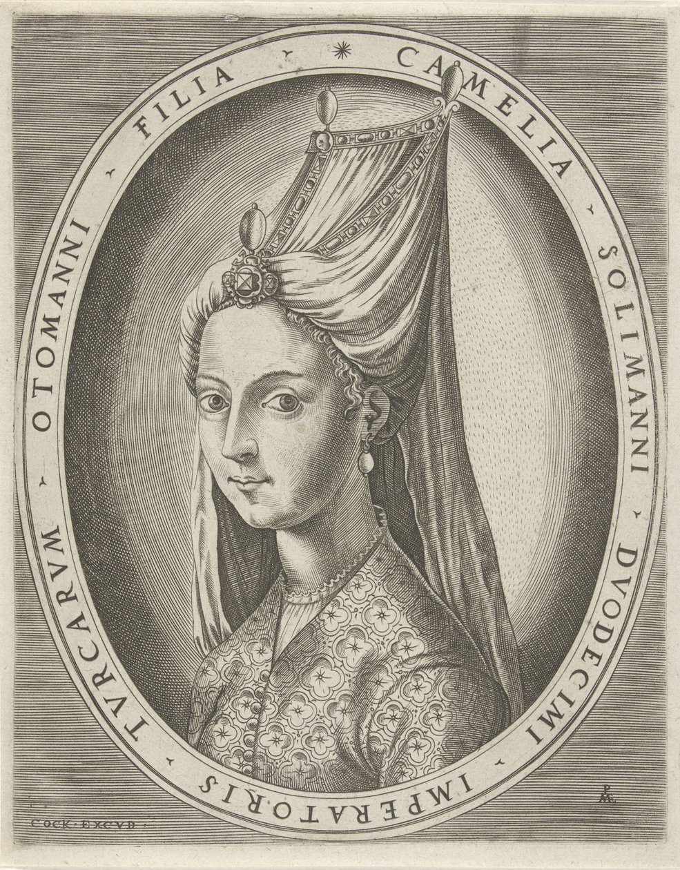 Portret Amalii, córki Sulejmana I Wielkiego Portrety władców (tytuł serii) autorstwa Pieter van der Heyden