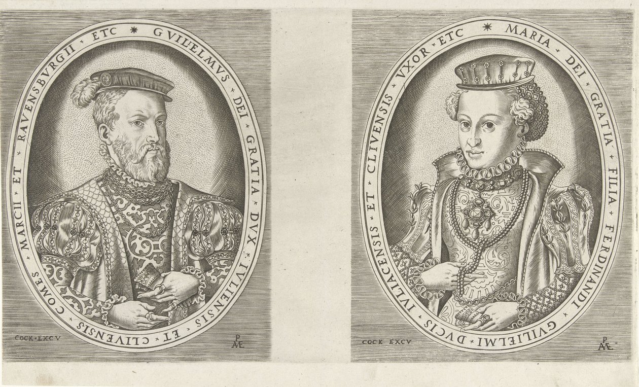 Portrety Wilhelma II, księcia Gelre i Marii Austrii, księżnej Gelre Portrety władców (tytuł serii) autorstwa Pieter van der Heyden