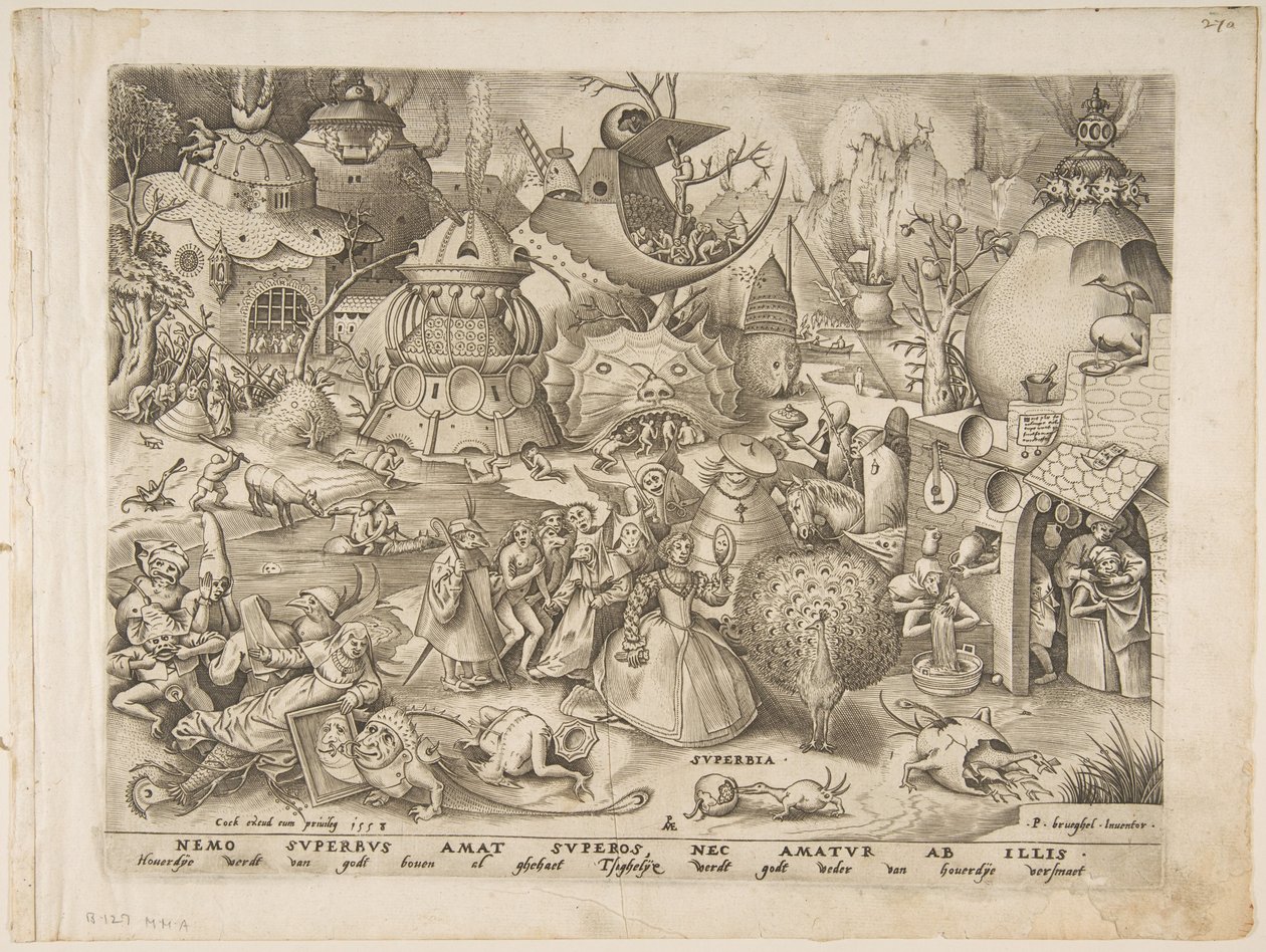 Duma Superbia z Siedmiu grzechów głównych, 1558. autorstwa Pieter van der Heyden