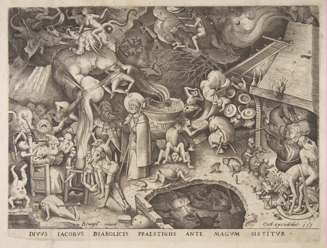 Św. Jakub i czarodziej Hermogenes, 1565. autorstwa Pieter van der Heyden