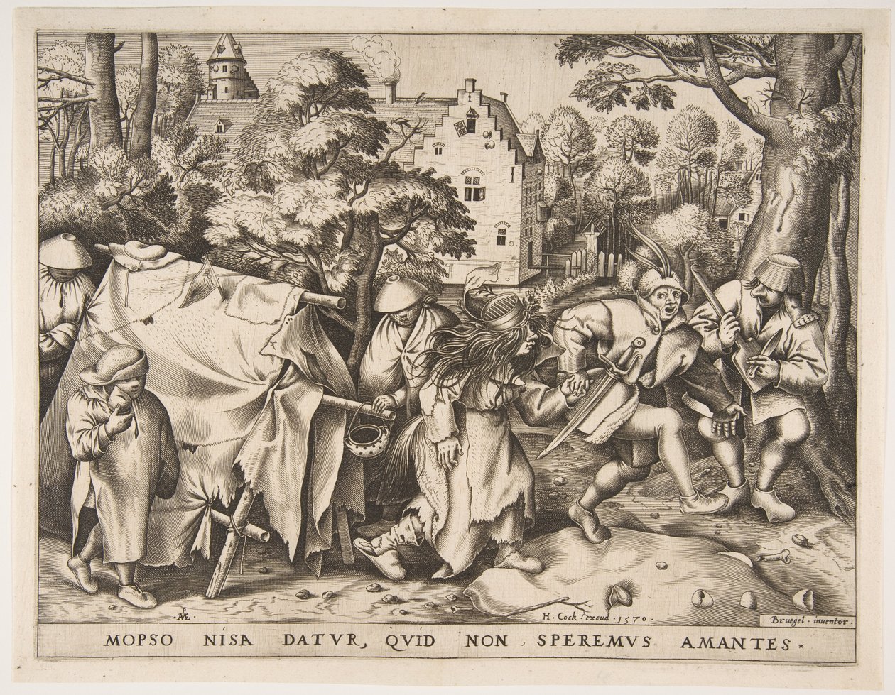 Brudna narzeczona lub małżeństwo Mopsusa i Nysy, 1570. autorstwa Pieter van der Heyden
