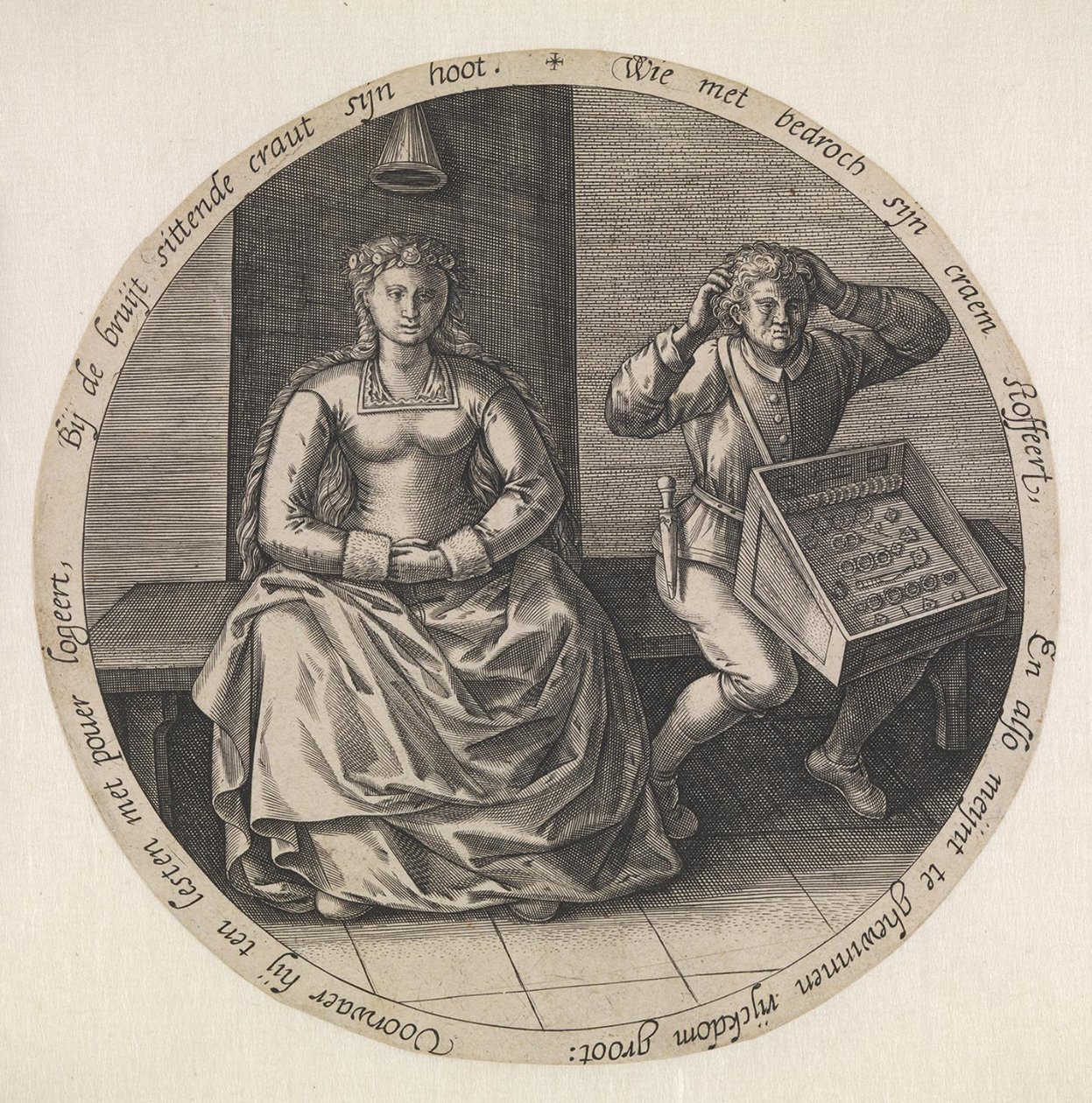 Beztroski handlarz autorstwa Pieter van der Heyden