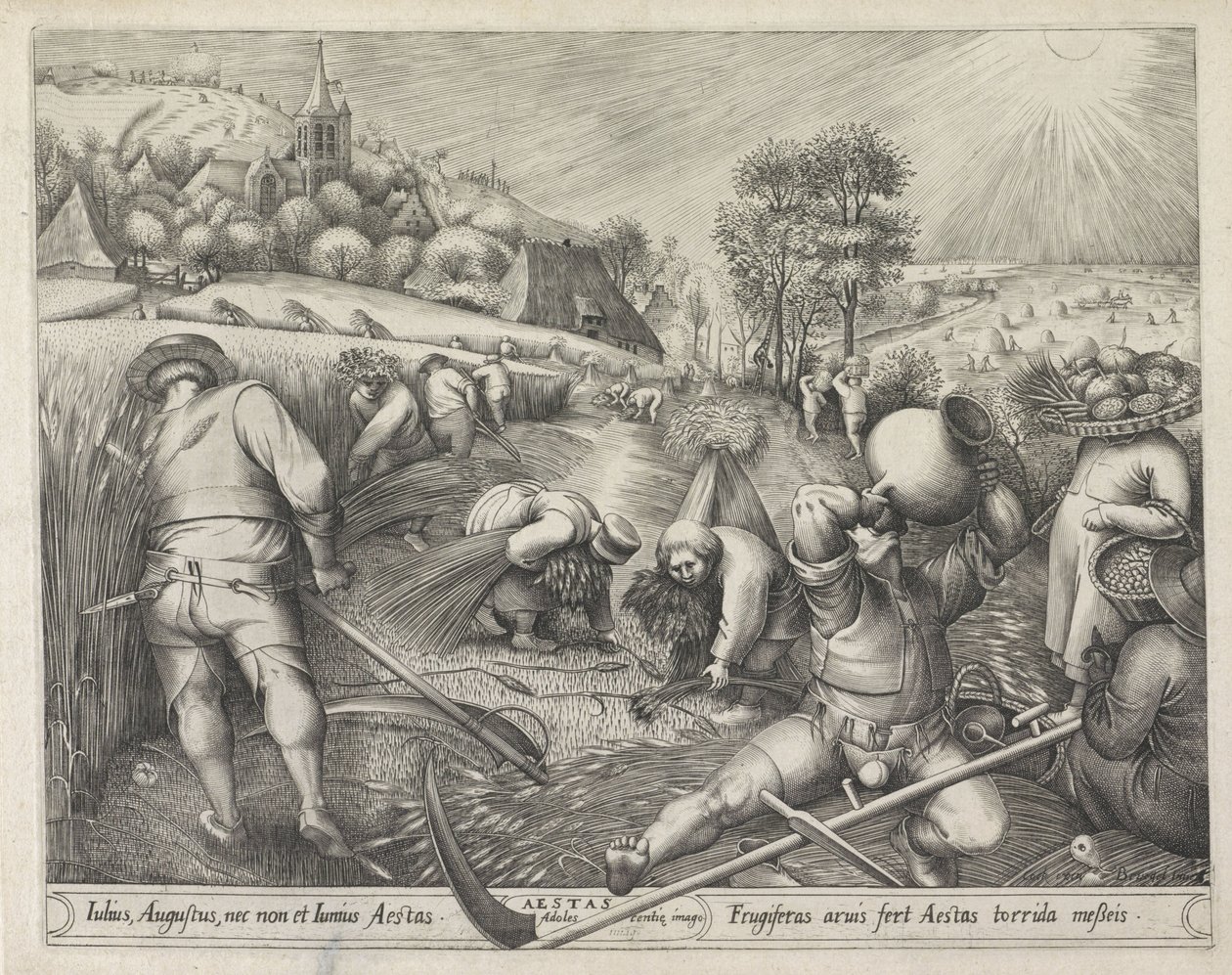Lato Aesty (tytuł na obiekcie) Cztery pory roku (tytuł serii) autorstwa Pieter van der Heyden