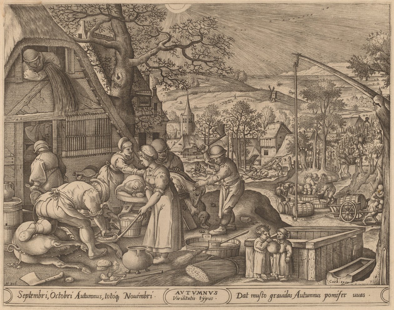 Jesień autorstwa Pieter van der Heyden after Hans Bol