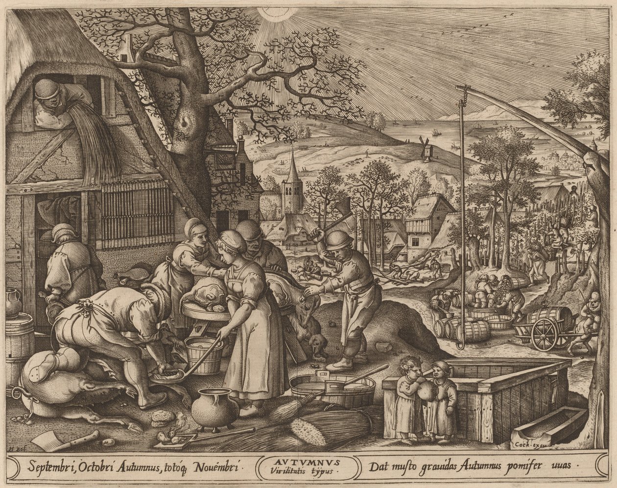 Jesień autorstwa Pieter van der Heyden after Hans Bol
