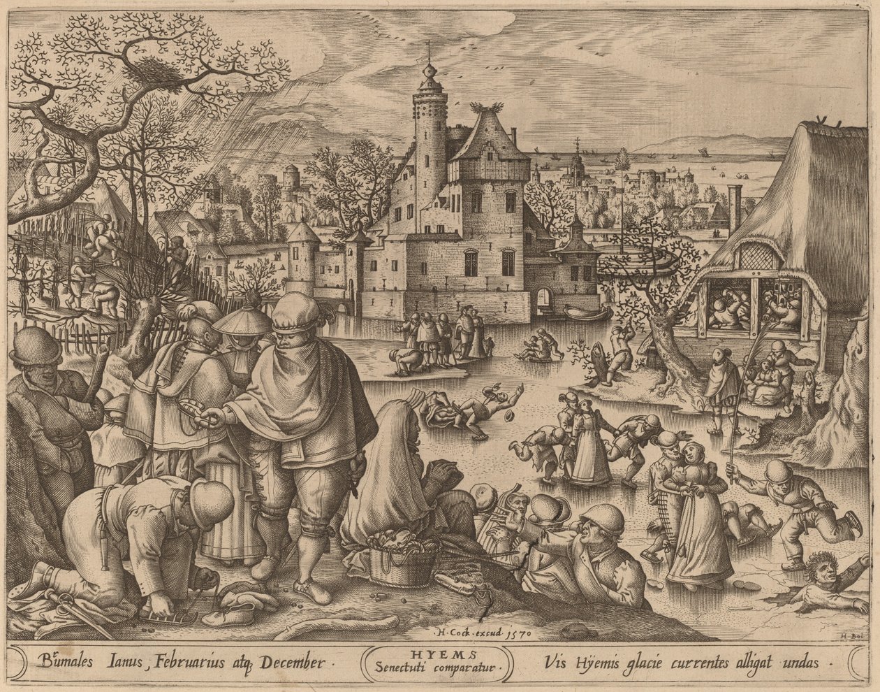Zima autorstwa Pieter van der Heyden after Hans Bol