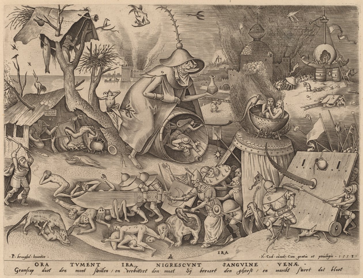 Gniew autorstwa Pieter van der Heyden after Pieter Bruegel the Elder